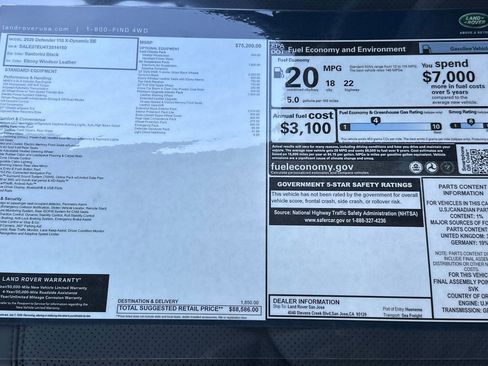 New 2026 Land Rover Defender 110 X-Dynamic SE image 29