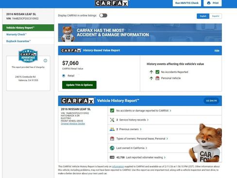 Used 2016 Nissan Leaf SL image 23