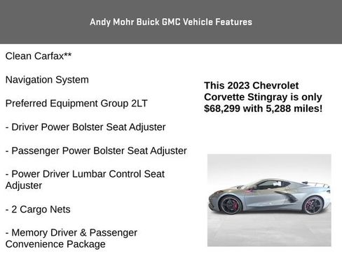 Used 2023 Chevrolet Corvette Stingray Preferred Cpe RWD image 4