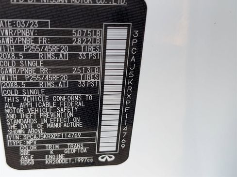 Used 2023 INFINITI QX55 Essential image 31