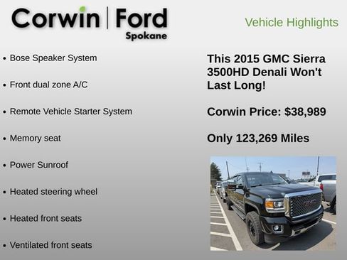Used 2015 GMC Sierra 3500 Denali AWD/4WD image 6