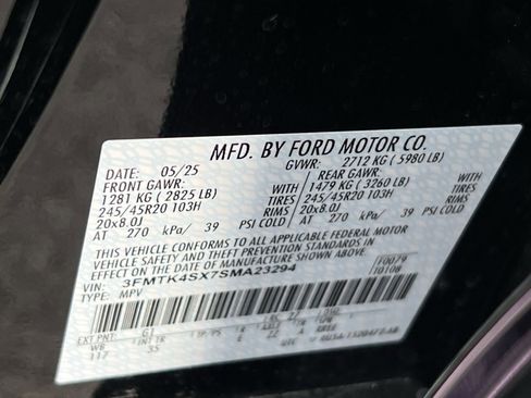 New 2025 Ford Mustang Mach-E GT w/ Interior Protection Package image 29