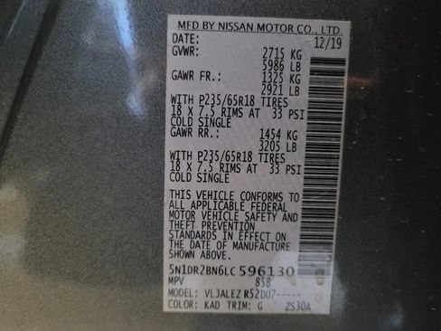 Used 2020 Nissan Pathfinder SV FWD image 33