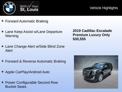 Used 2019 Cadillac Escalade Premium Luxury AWD/4WD image 30