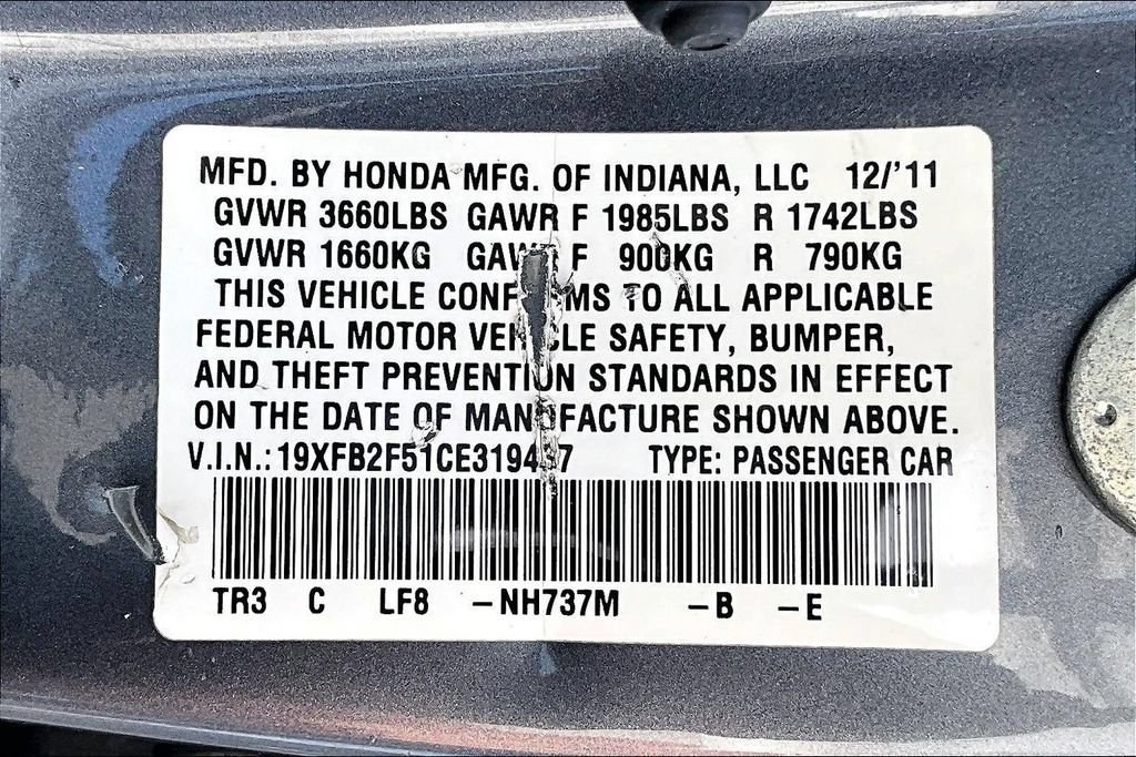 Used 2012 Honda Civic LX image 34
