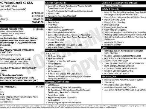 Used 2021 GMC Yukon XL Denali w/ Denali Ultimate Package AWD/4WD image 53