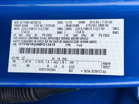 Used 2021 Ford F150 Raptor w/ Equipment Group 801A High image 43