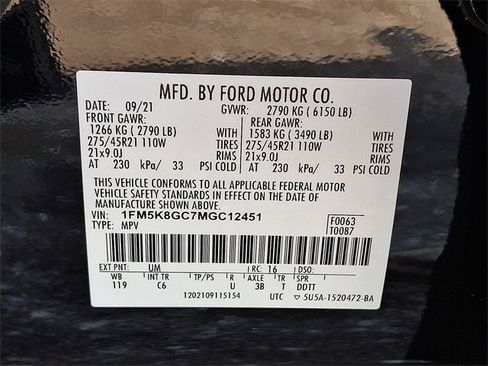Certified 2021 Ford Explorer ST w/ Equipment Group 401A image 28