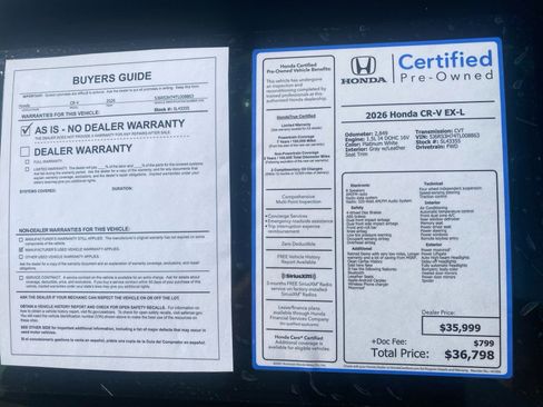 Certified 2026 Honda CR-V EX-L image 37