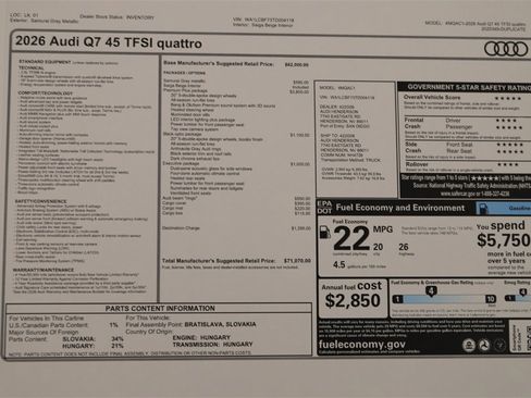 New 2026 Audi Q7 2.0T Premium Plus image 32