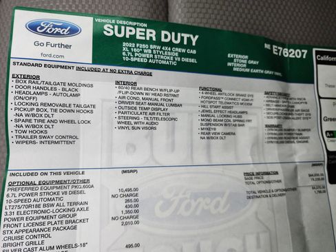 Used 2022 Ford F250 XL w/ STX Appearance Package image 55