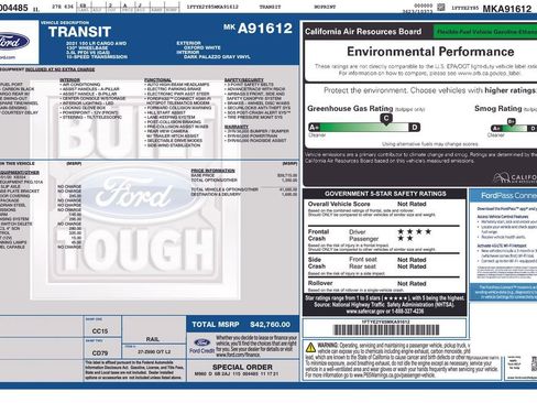 Used 2021 Ford Transit 150 Low Roof AWD image 3