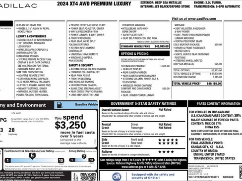 Used 2024 Cadillac XT4 Premium Luxury w/ Technology Package AWD/4WD image 1