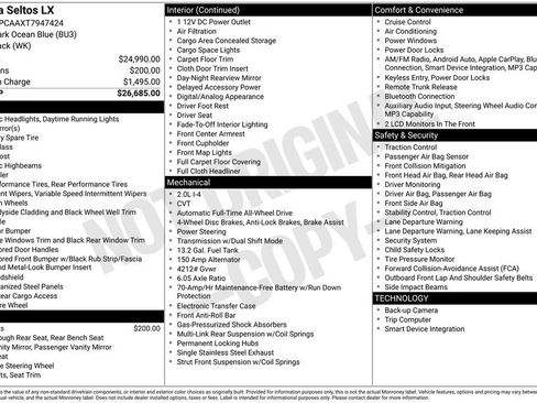 New 2026 Kia Seltos LX AWD/4WD image 26