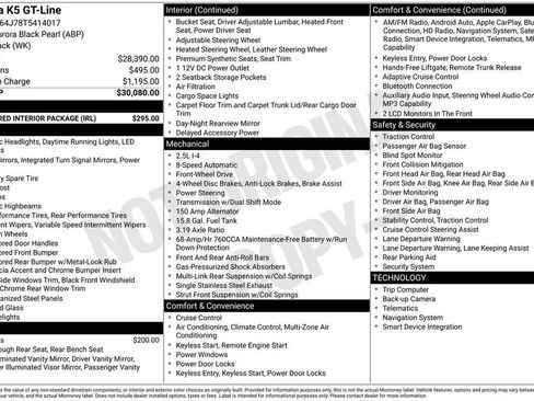 New 2026 Kia K5 GT-Line w/ GT-Line Red Interior Package image 6