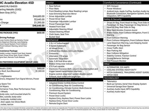 Certified 2024 GMC Acadia Elevation w/ Trailering Package AWD/4WD image 6