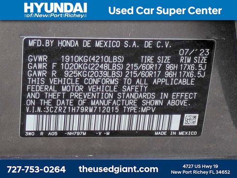 Used 2024 Honda HR-V EX-L image 13