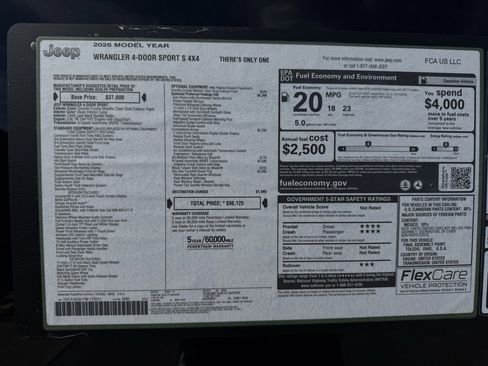 New 2026 Jeep Wrangler Sport S image 43