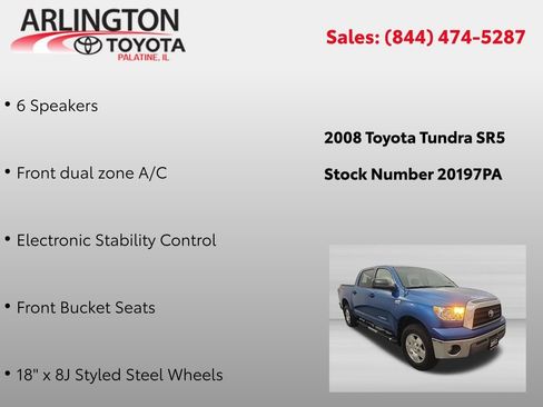 Used 2008 Toyota Tundra SR5 w/ TRD Off-Road Pkg AWD/4WD image 2