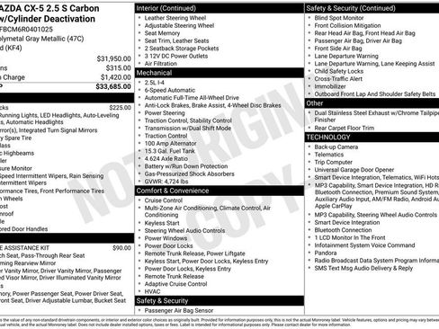 Used 2024 MAZDA CX-5 Carbon Edition AWD/4WD image 2