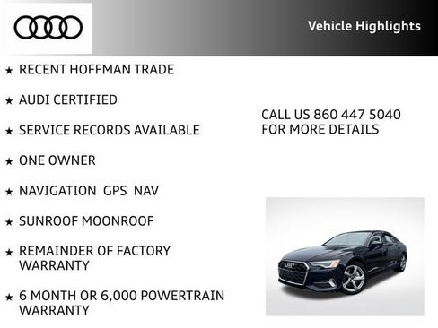 Certified 2024 Audi A6 2.0T Premium w/ Convenience Package AWD/4WD image 10