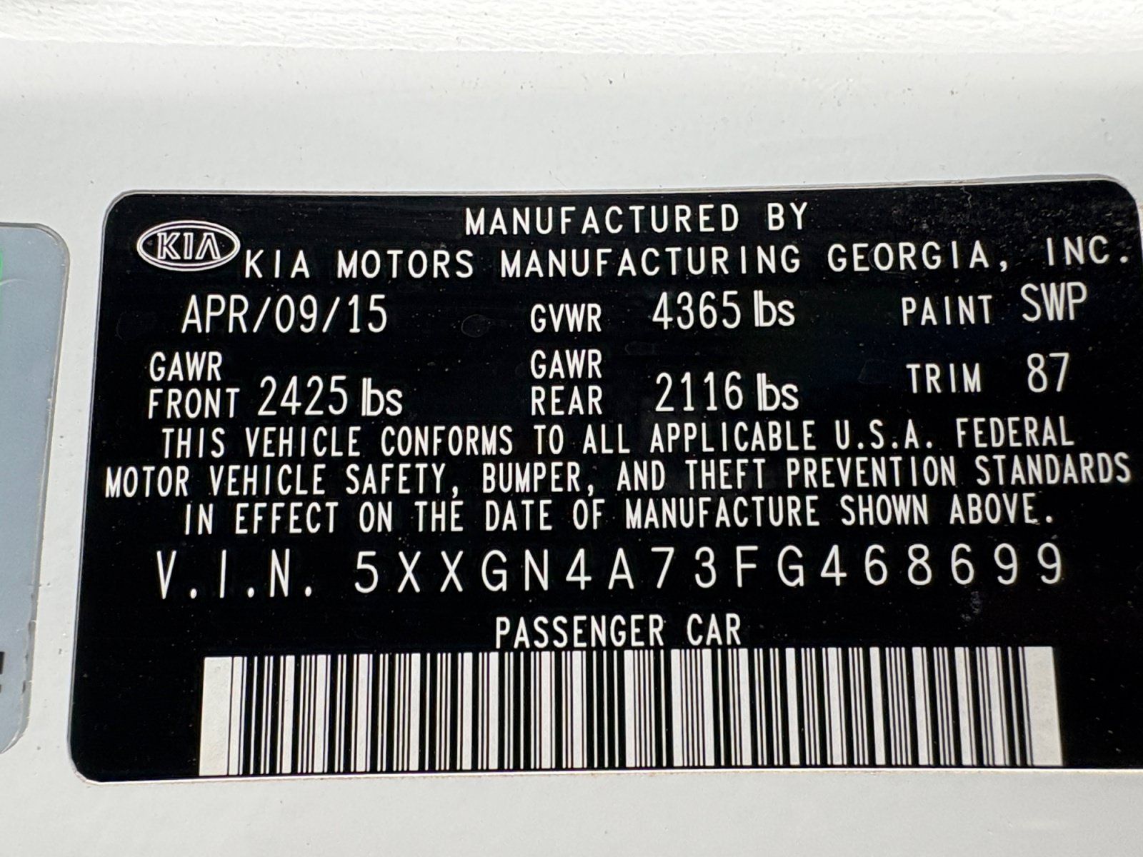 Used 2015 Kia Optima EX w/ EX Premium Package FWD image 34