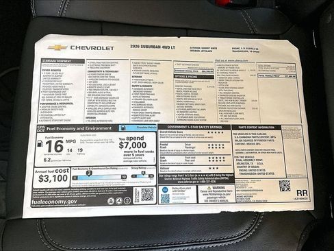 New 2026 Chevrolet Suburban LT w/ Comfort Package AWD/4WD image 13