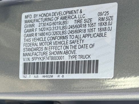 New 2026 Honda Ridgeline TrailSport+ image 22