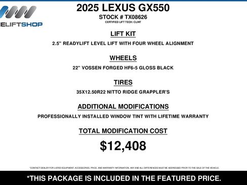 Used 2025 Lexus GX 550 AWD/4WD image 2