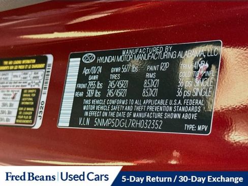 Certified 2024 Hyundai Santa Fe Calligraphy AWD/4WD image 30