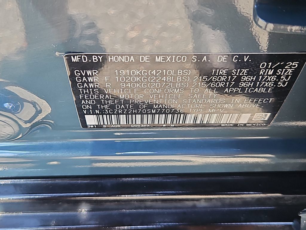 Certified 2025 Honda HR-V EX-L image 13