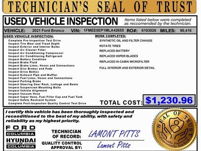 Used 2021 Ford Bronco First Edition