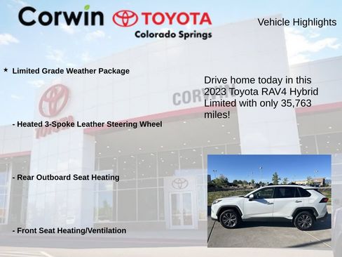 Used 2023 Toyota RAV4 Limited w/ Limited Grade Weather Package AWD/4WD image 7