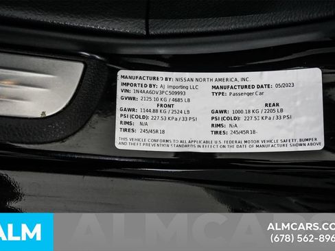 Used 2023 Nissan Maxima SL FWD image 61