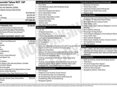 Used 2025 Chevrolet Tahoe RST w/ Comfort Package image 5