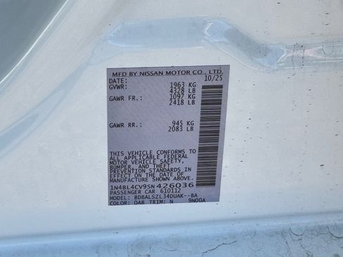 New 2025 Nissan Altima 2.5 SR w/ SR Premium Package image 29