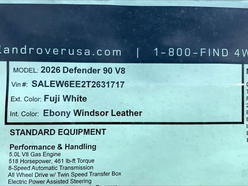 New 2026 Land Rover Defender 90 V8 AWD/4WD image 6