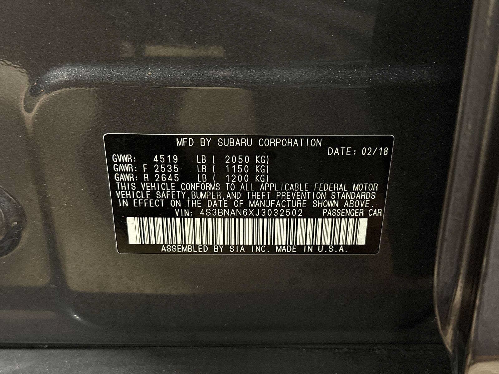 Used 2018 Subaru Legacy 2.5i Limited AWD/4WD image 14