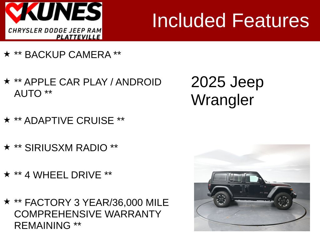 Used 2025 Jeep Wrangler Unlimited Rubicon AWD/4WD image 2