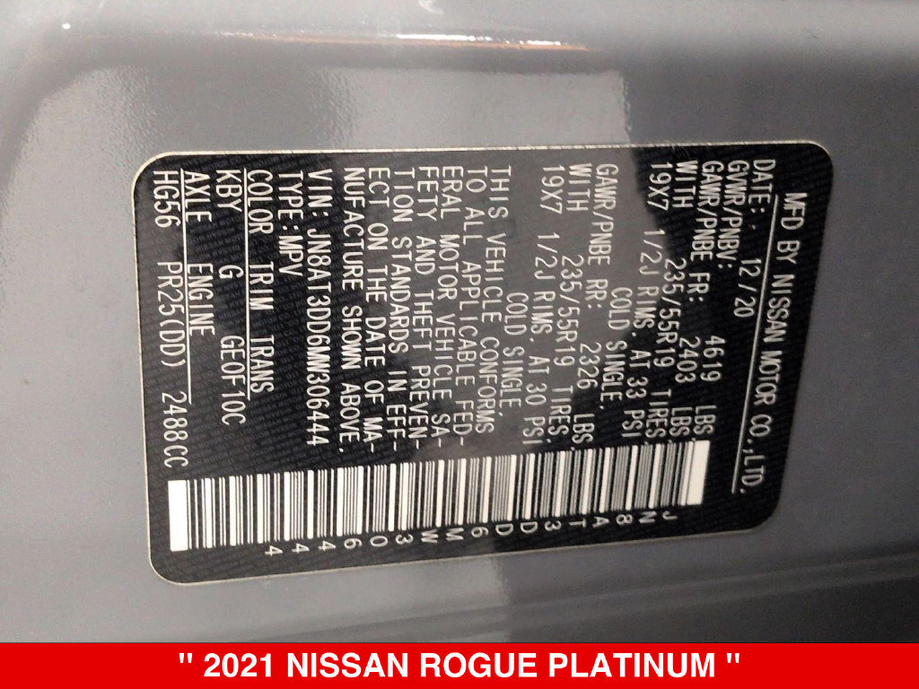 Used 2021 Nissan Rogue Platinum AWD/4WD image 28