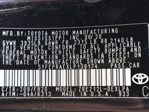 Used 2020 Toyota Corolla LE FWD image 39