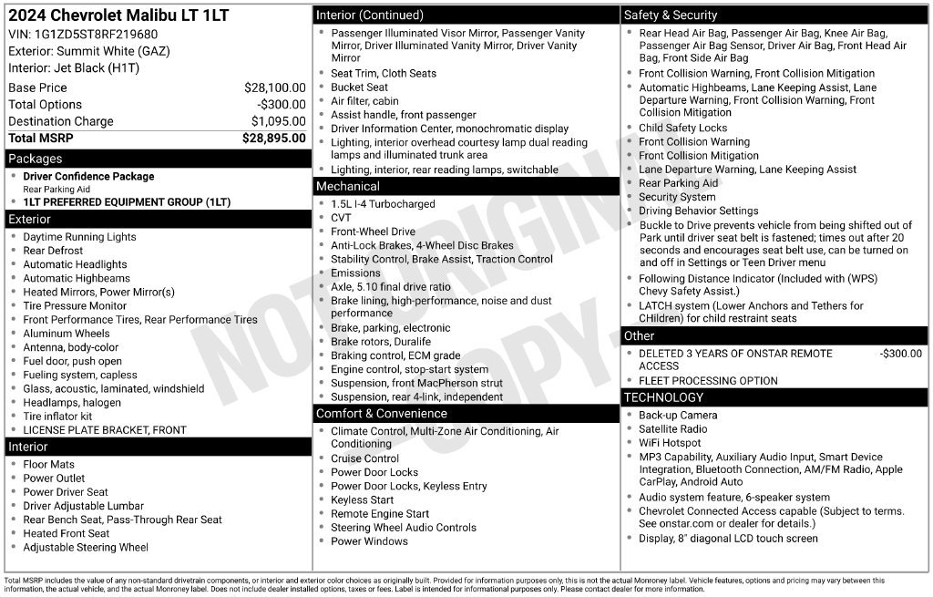 Used 2024 Chevrolet Malibu LT FWD image 39