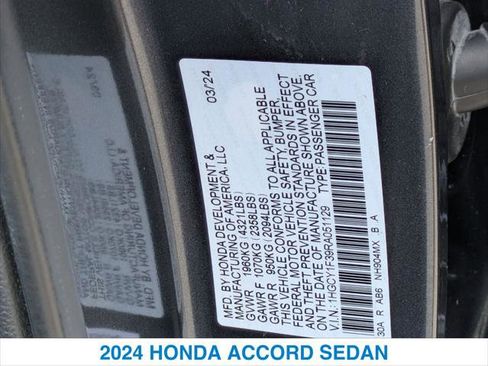 Certified 2024 Honda Accord EX image 26
