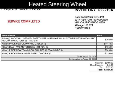 Used 2017 RAM 2500 Big Horn AWD/4WD image 5