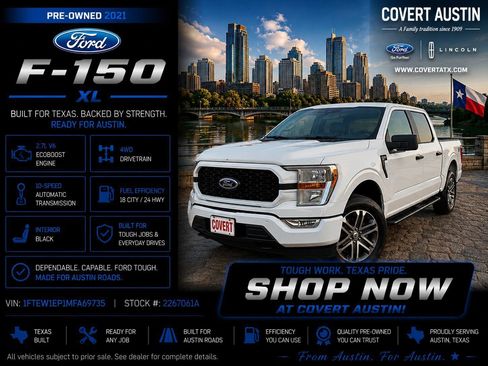Used 2021 Ford F150 XL w/ STX Appearance Package AWD/4WD image 1