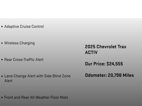 Used 2025 Chevrolet Trax ACTIV w/ Sunroof Package FWD image 24