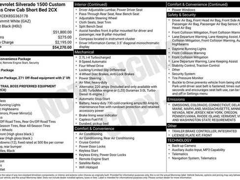 New 2025 Chevrolet Silverado 1500 Custom Trail Boss image 18