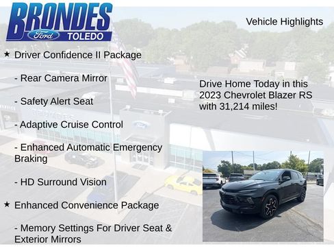 Used 2023 Chevrolet Blazer RS w/ Driver Confidence II Package FWD image 12