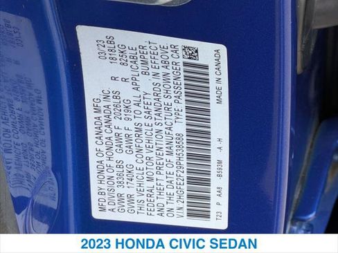 Certified 2023 Honda Civic LX image 26