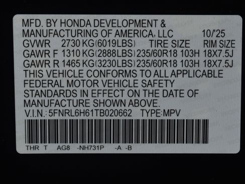 Certified 2026 Honda Odyssey EX-L image 41